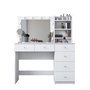 Hanah Home Mesa de Maquillaje Blanca con 10 Focos
